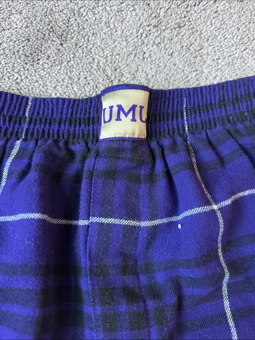 Concepts Sport JMU Plaid Boxer SIZE S Purple James Madison University Lounge